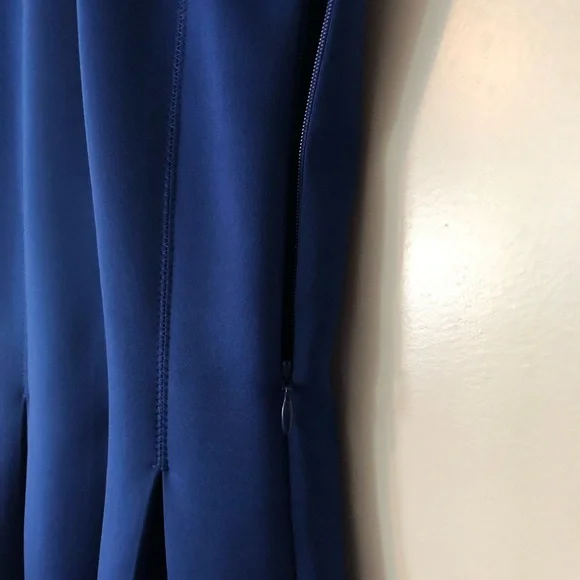 BNWOT Michael Kors Royal Blue Skater Skirt Dress in Scuba material 👗 - Picture 5 of 9